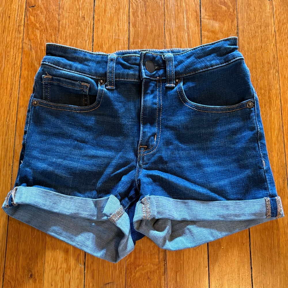 Aeropostale High Rise Midi Women's Denim Shorts